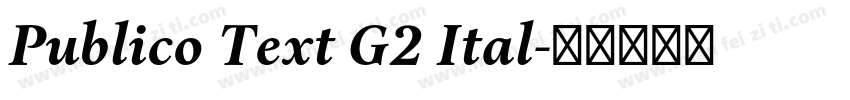 Publico Text G2 Ital字体转换